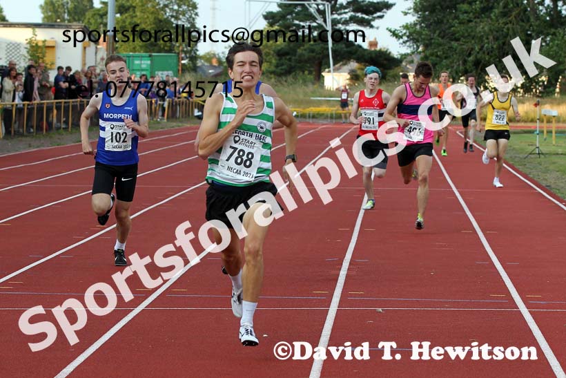 800 metres, 2021 North East Grand Prix 6, Monkton, Wednesday, August 4th. Photo: David T. Hewitson/Sports for All Pics